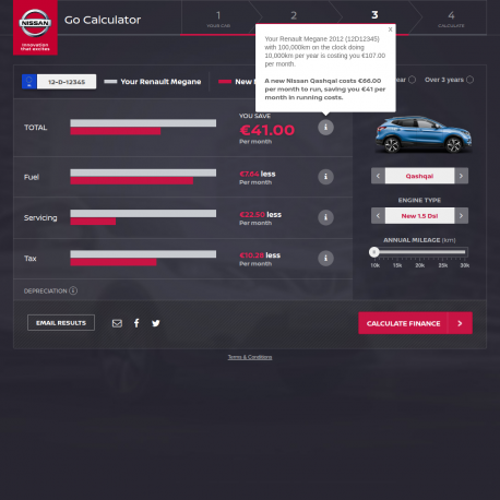 Nissan Go Calculator