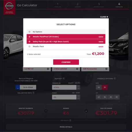 Nissan Go Calculator