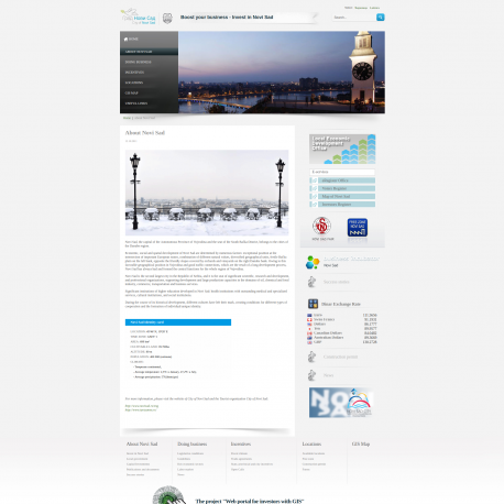 Web portal for investors with GIS