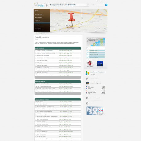 Web portal for investors with GIS